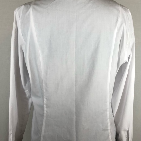 Javelin Blouse Women White Front Collared RufflesSize14 Long Sleeve Buttons =O - Picture 11 of 12